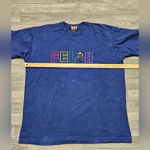 Vintage 90s Felix The Cat Blue T-shirt XL Disney Single Stitched Embroidered USA - Picture 7 of 9